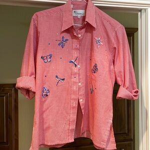 grandma chic forth of July Memorial Day dragonfly USA merica Americana